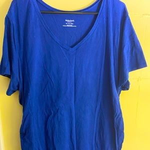 Maternity plus size tshirt - royal blue